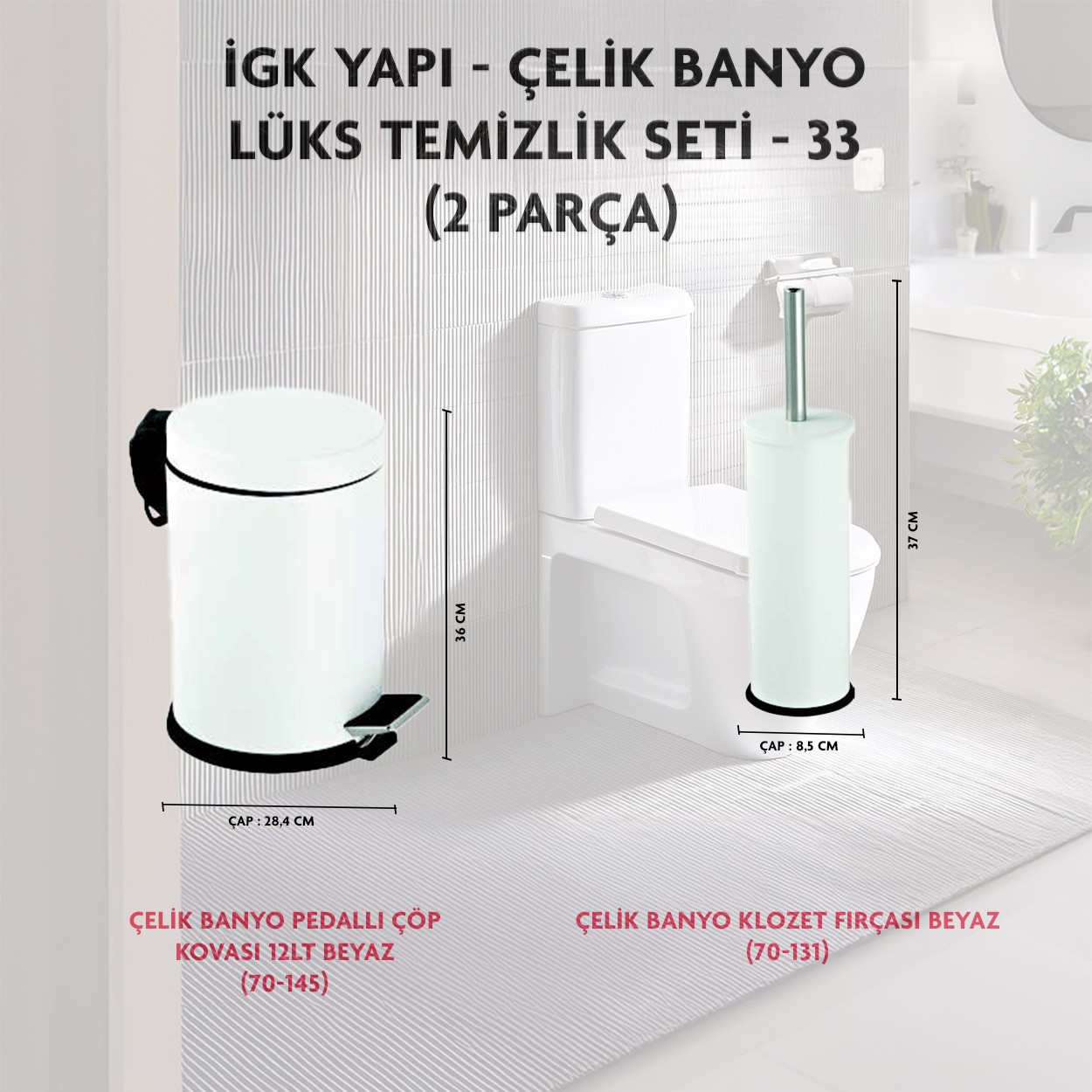 İGK YAPI - CLK Banyo Lüks Temizlik Seti - 33 (2 Parça)