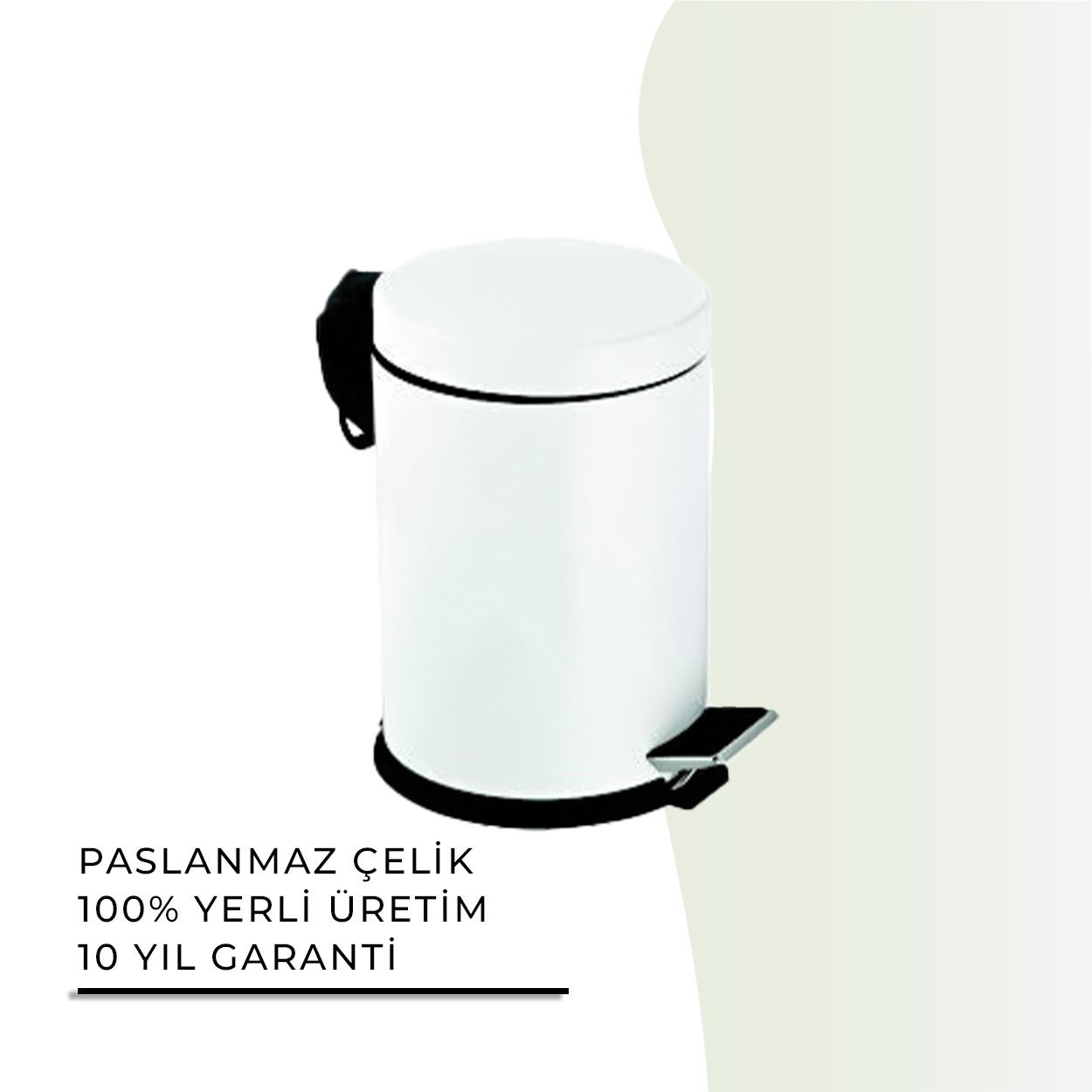 İGK YAPI | CLK Banyo Pedallı Çöp Kovası 3lt Beyaz (70-213)