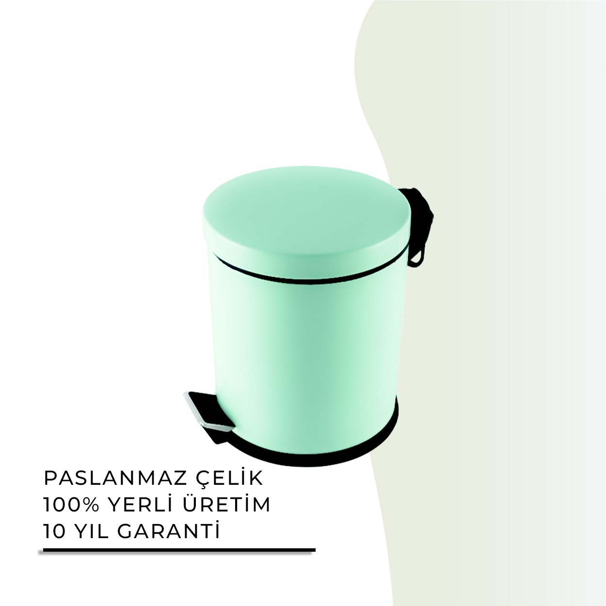 İGK YAPI | CLK Banyo Pedallı Çöp Kovası 3lt Mint (70-217)