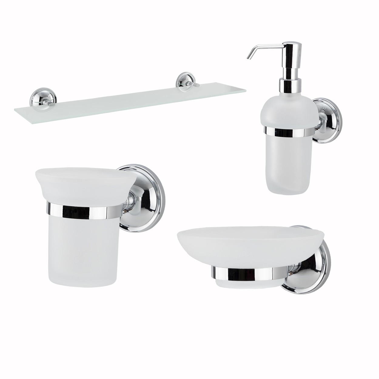 İGK YAPI | CLK Banyo Bella Serisi Banyo Aksesuar Seti -4(4 Parça)