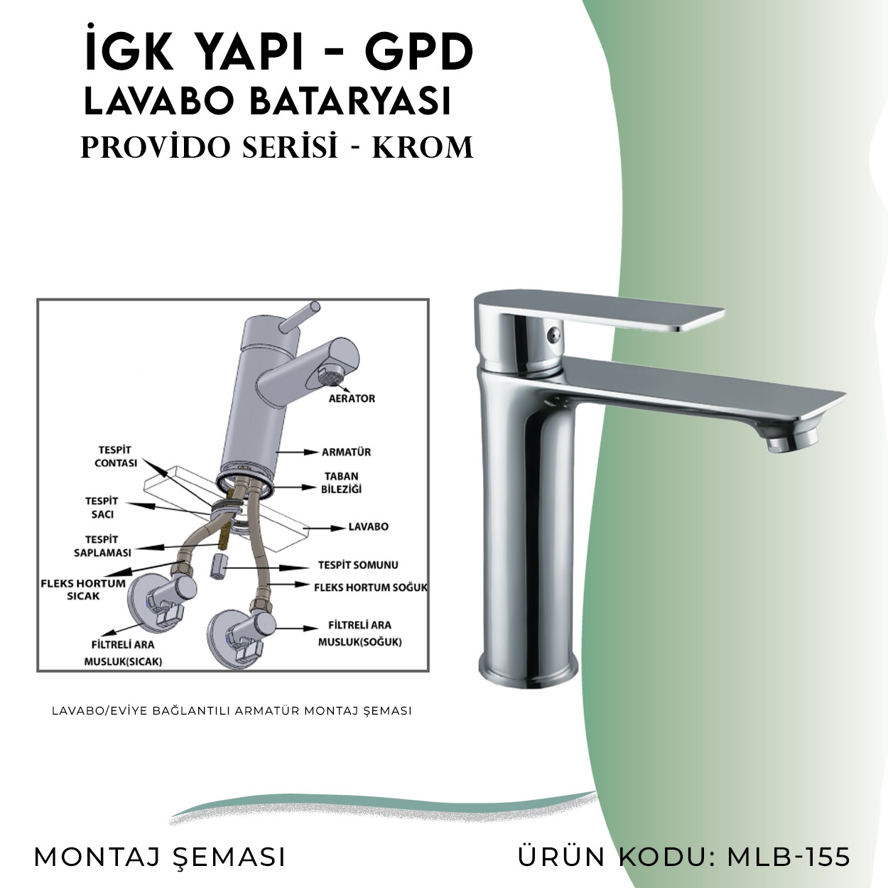 İGK YAPI - GPD MLB155 Provido Lavabo Bataryası