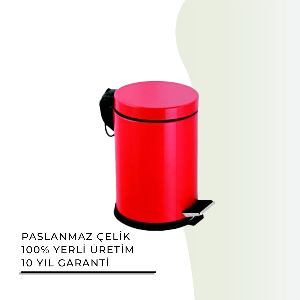 İGK YAPI | CLK Banyo Pedallı Çöp Kovası 3lt Kırmızı (70-214)