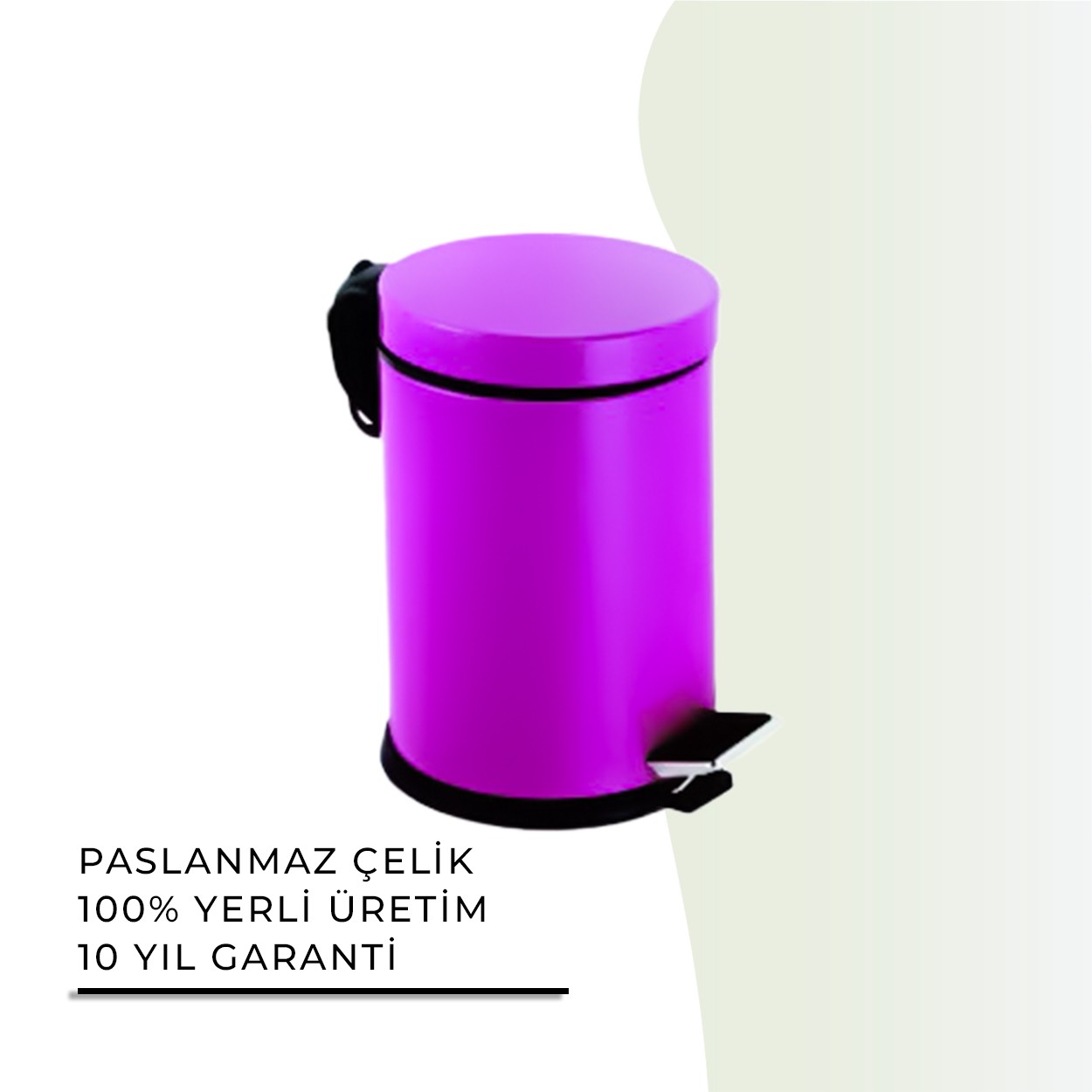 İGK YAPI | CLK Banyo Pedallı Çöp Kovası 5lt Fuşya (70-141)