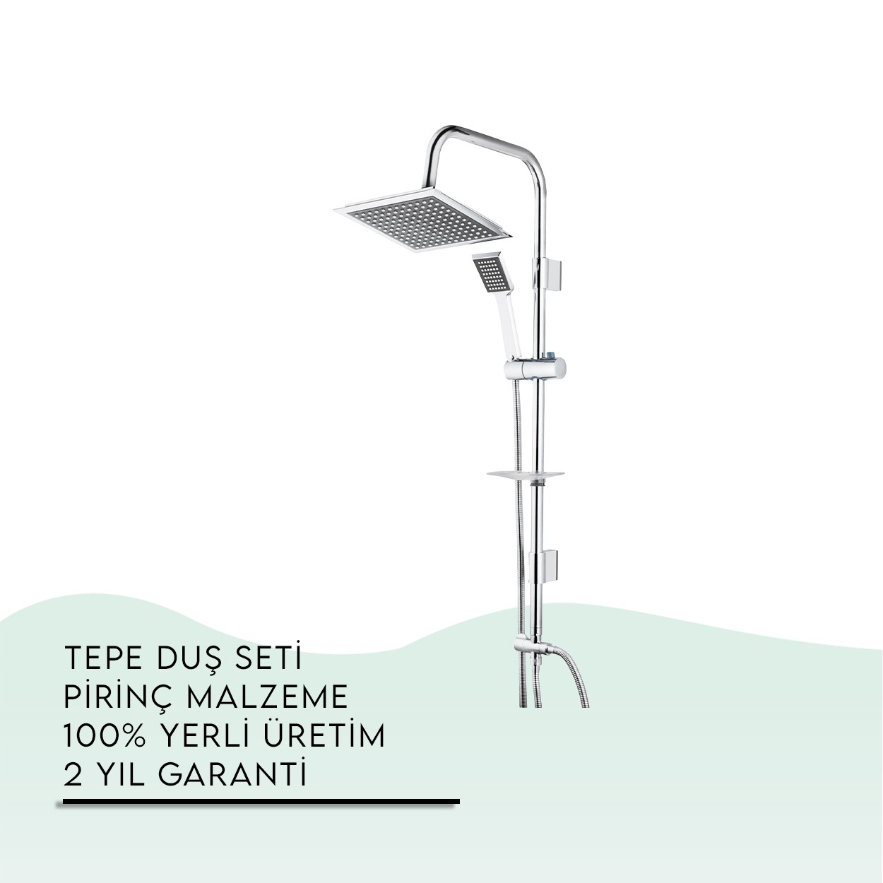 İGK YAPI - TEMA Rain-Pratik Quadro (1f) Tepe Duş Setleri (53260)