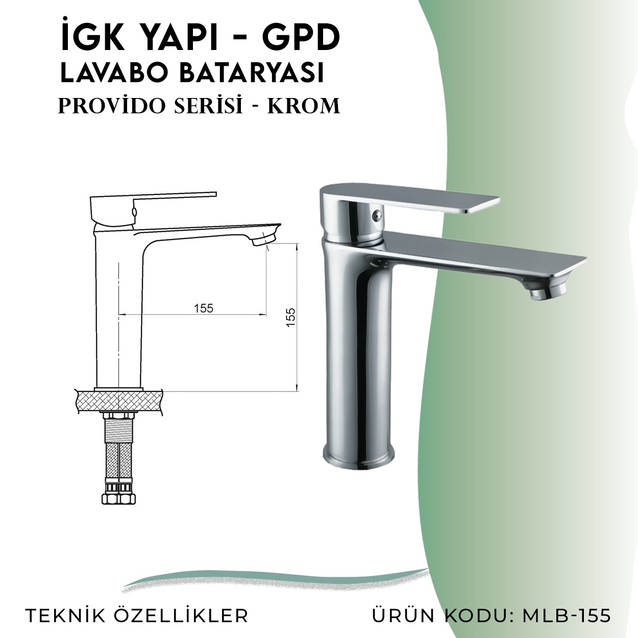 İGK YAPI - GPD MLB155 Provido Lavabo Bataryası