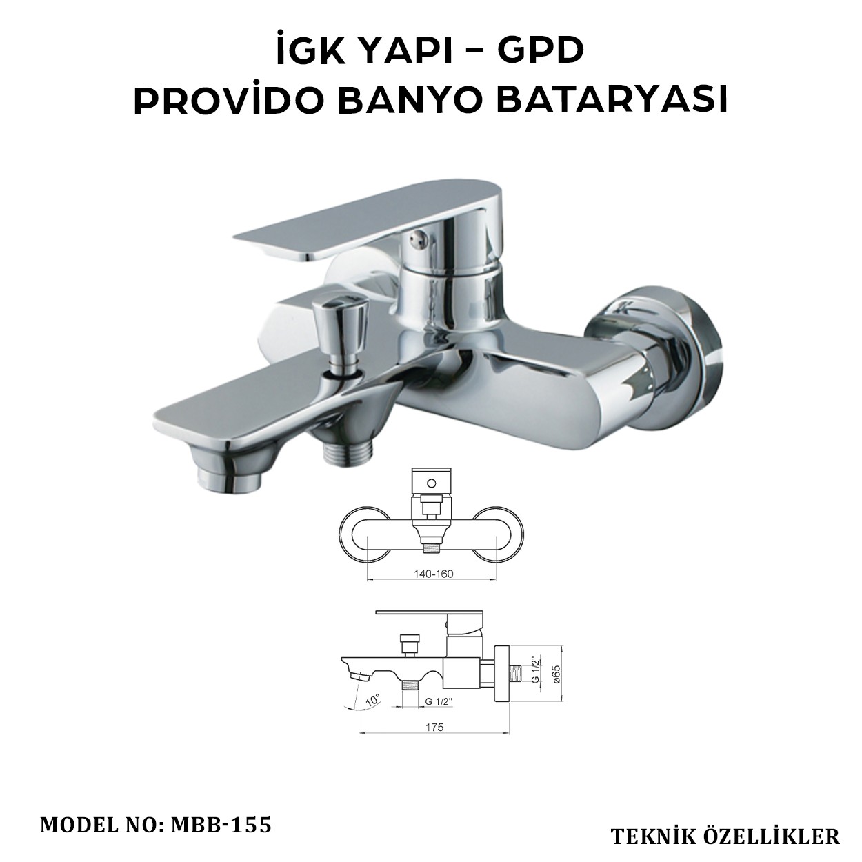 İGK YAPI - GPD MBB155 PROVİDO BANYO BATARYASI