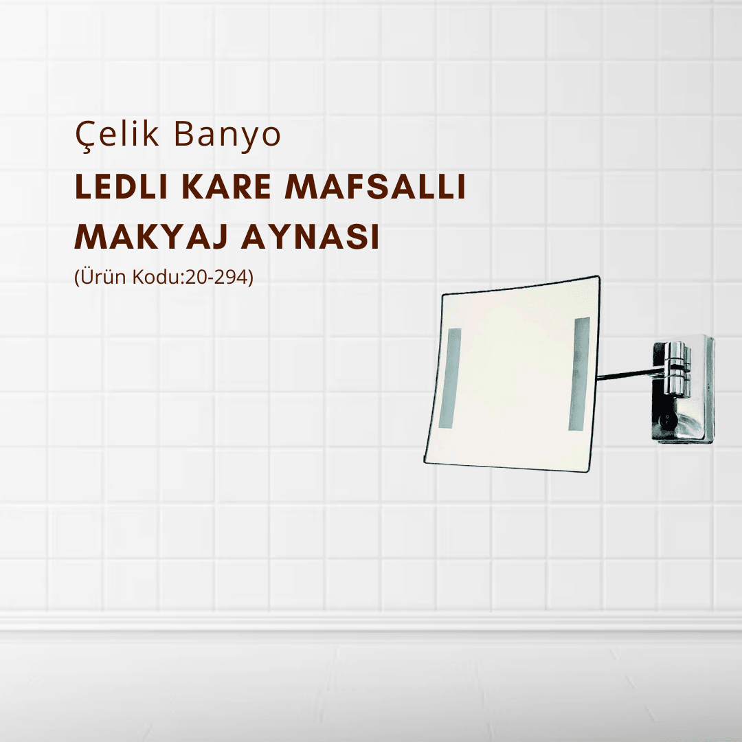 Çelik Banyo Ayarlanabilir Makyaj Aynası