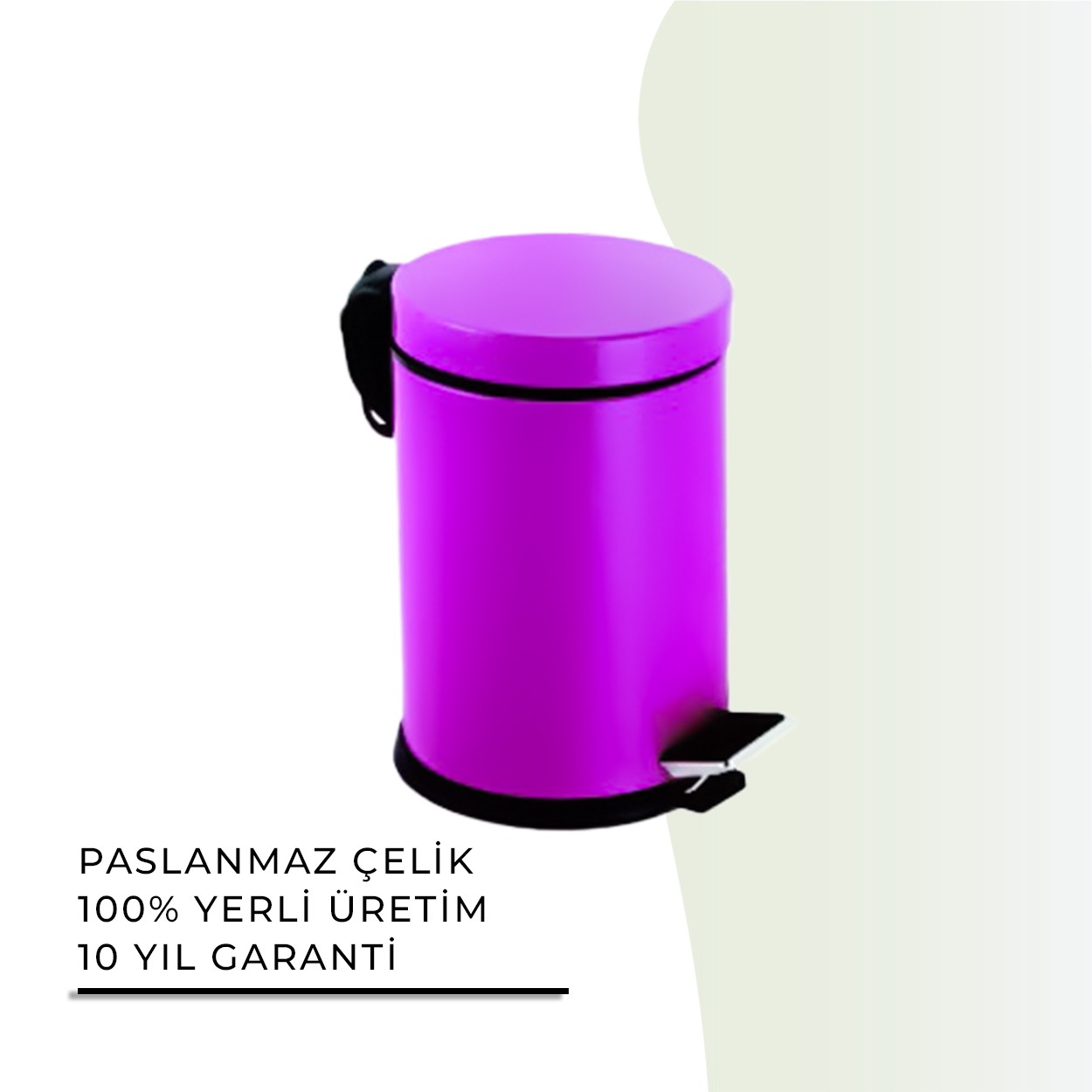 İGK YAPI | CLK Banyo Pedallı Çöp Kovası 3lt Fuşya (70-216)