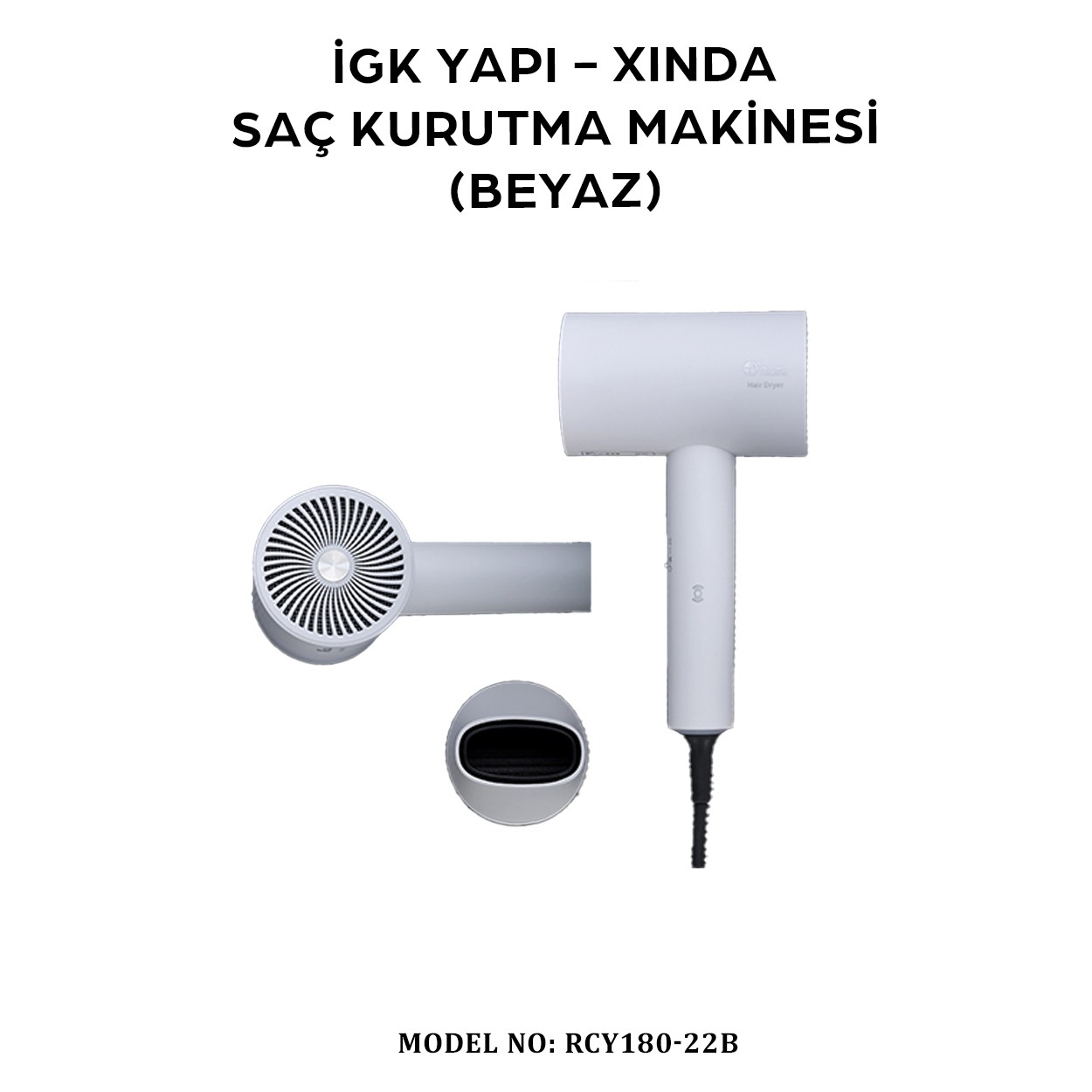 İGK YAPI – XINDA KATLANIR SAÇ KURUTMA MAKİNESİ (RCY180-22B)