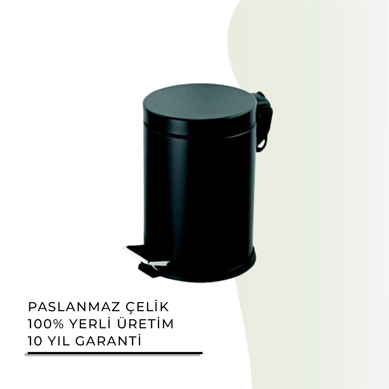 İGK YAPI | CLK Banyo Pedallı Çöp Kovası 5lt Siyah (70-137)