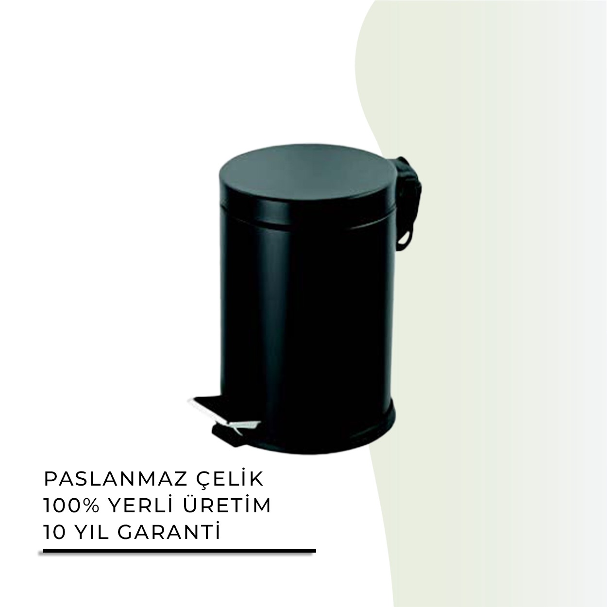İGK YAPI | CLK Banyo Pedallı Çöp Kovası 3lt Siyah (70-212)