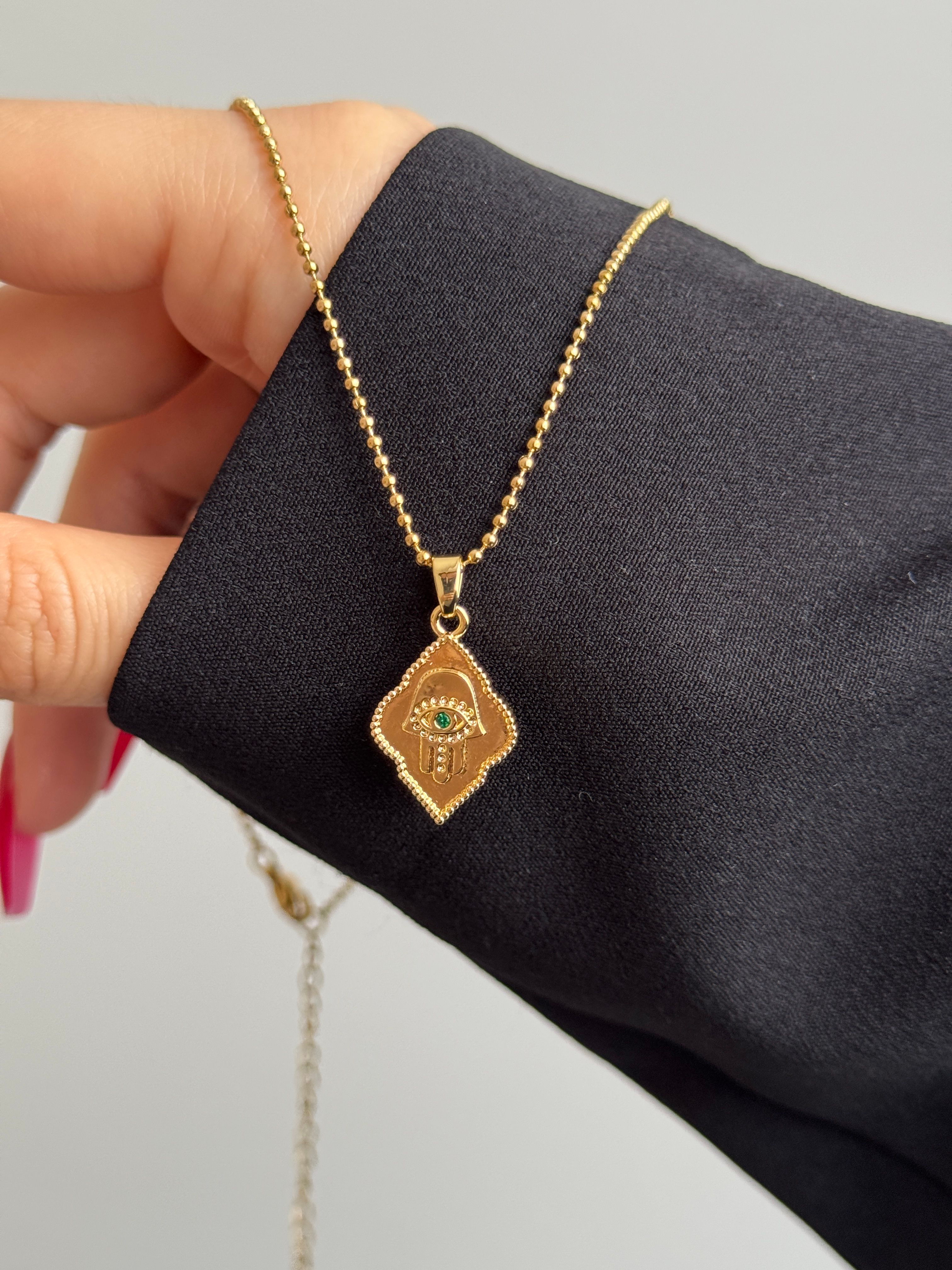 Çelik Vintage Hamsa Kolye