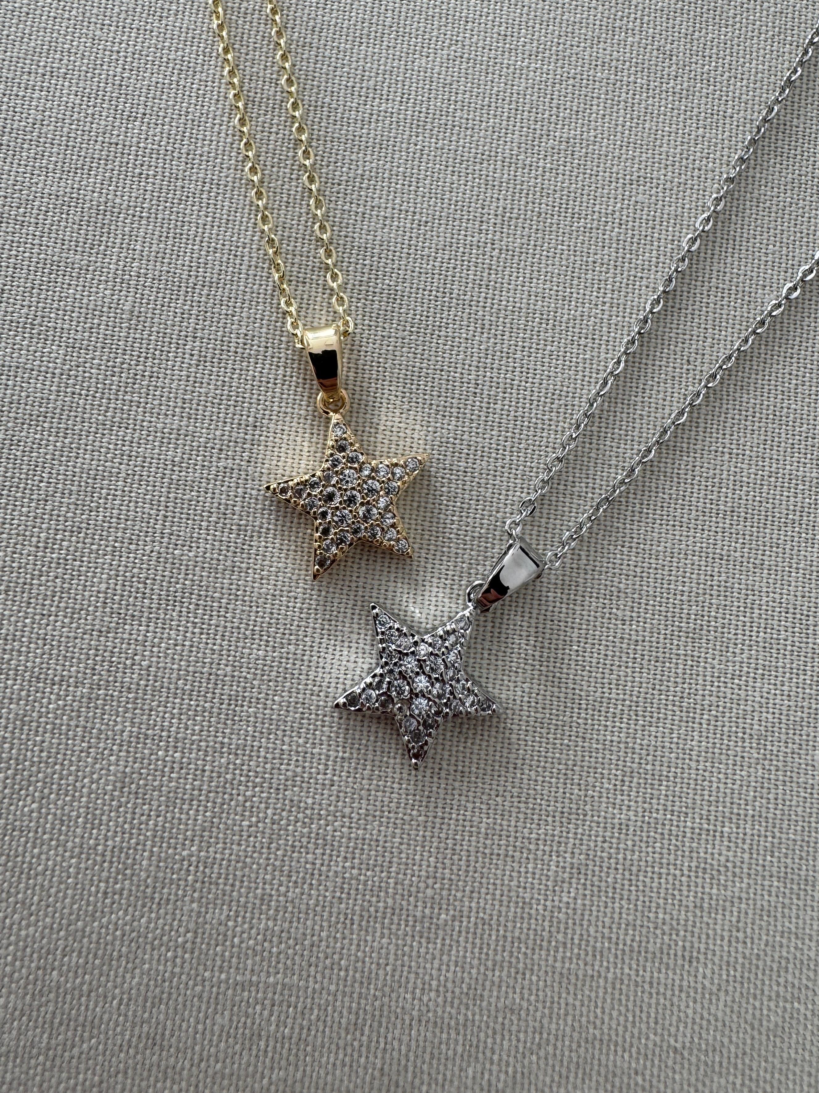 Gold/Silver Yıldız Kolye