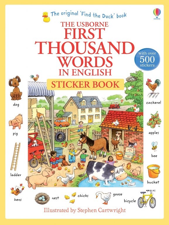 First 1000 Words English Sticker Book