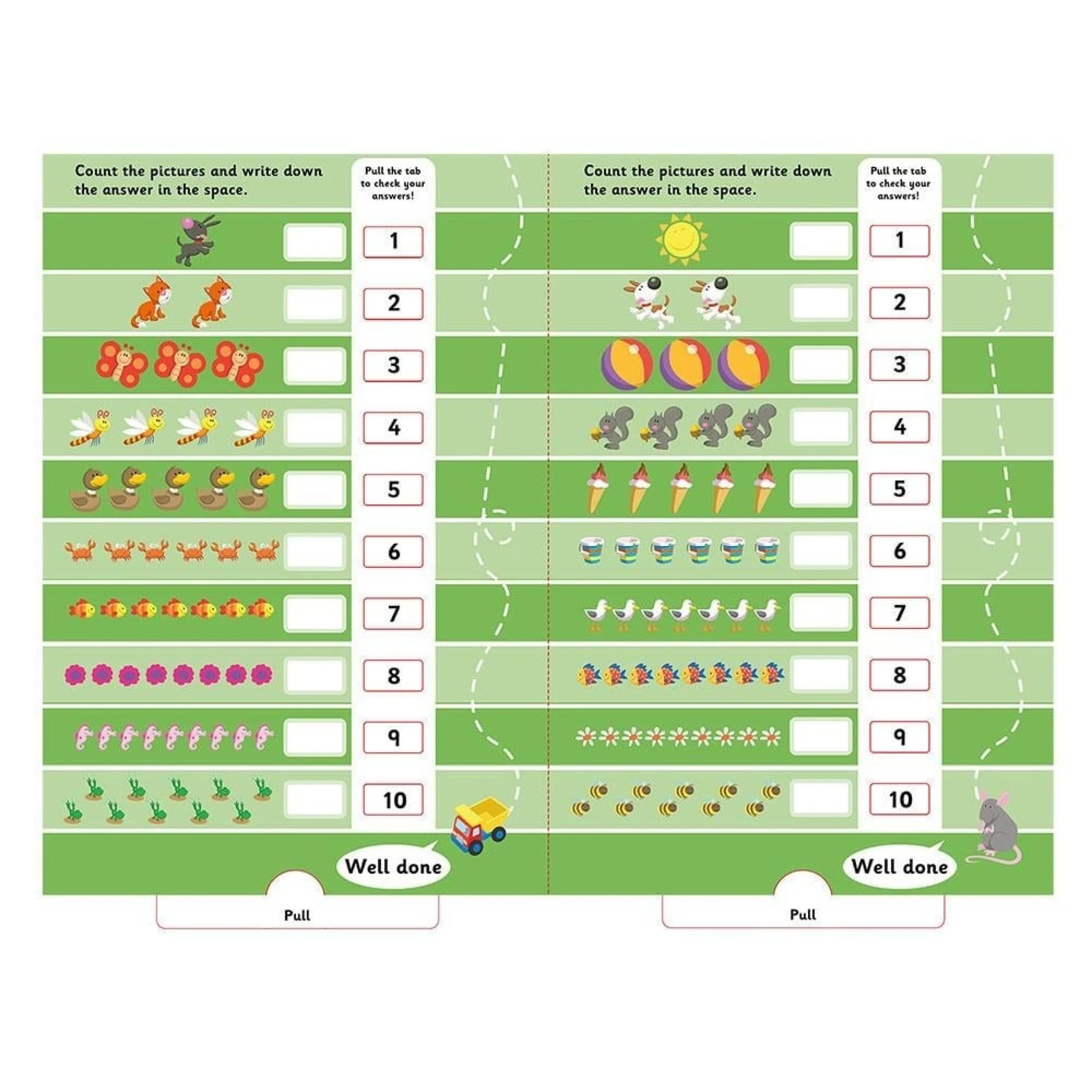 Lets Learn The Math Counting - Pull The Tabs