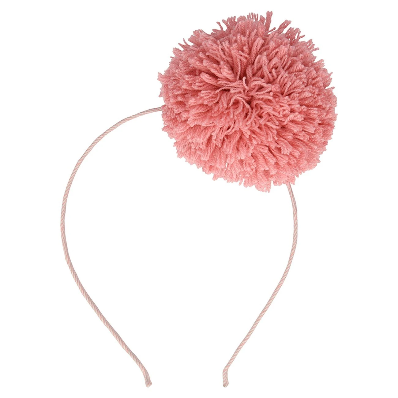 Pink Pompom Headband - Pembe Ponponlu Taç