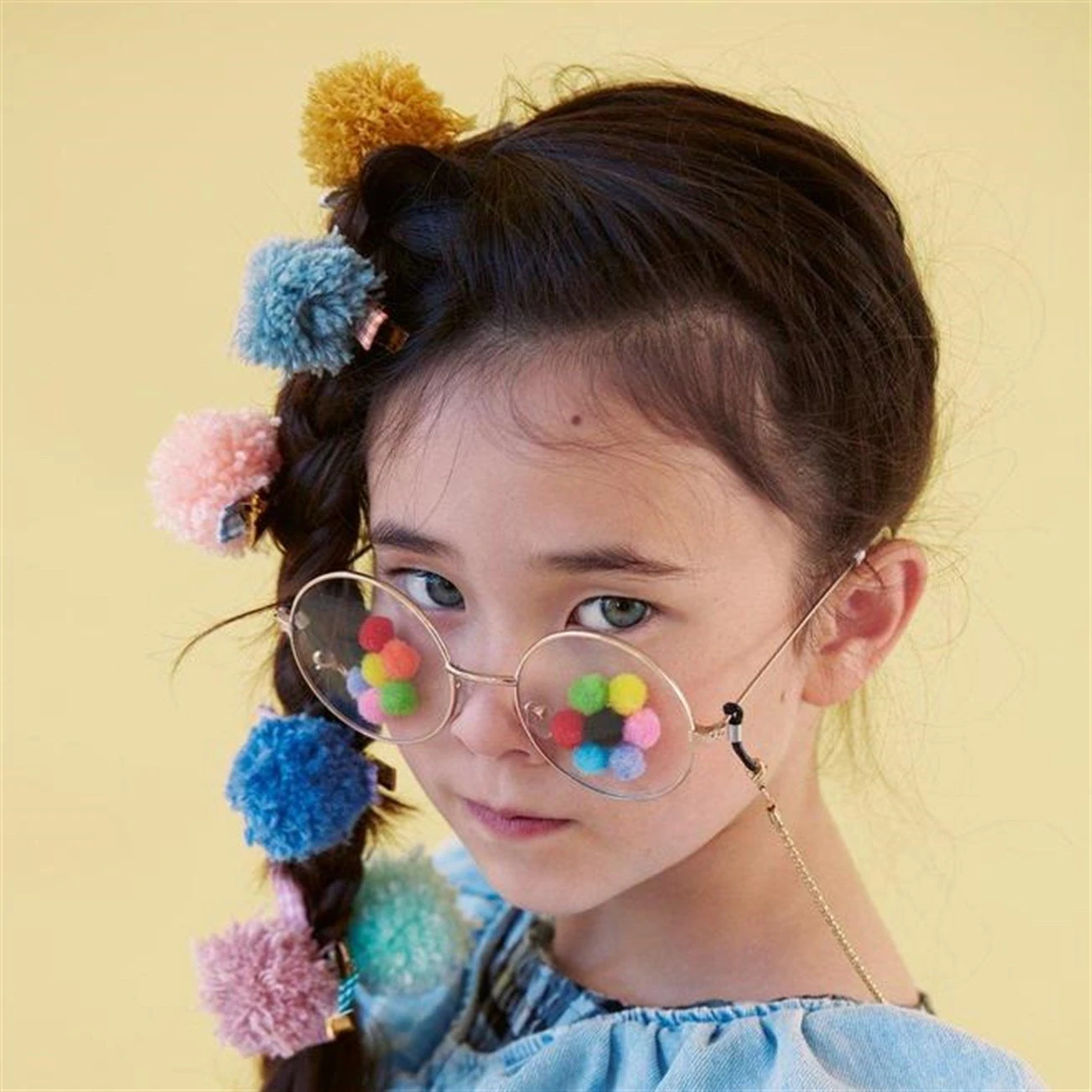 Big Pom Pom Hair Clips - Ponponlu Büyük Tokalar