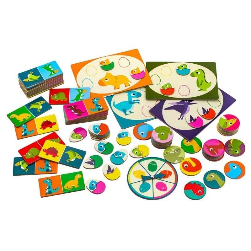 Djeco Domino 3'lü Kutu Oyunu - Dino