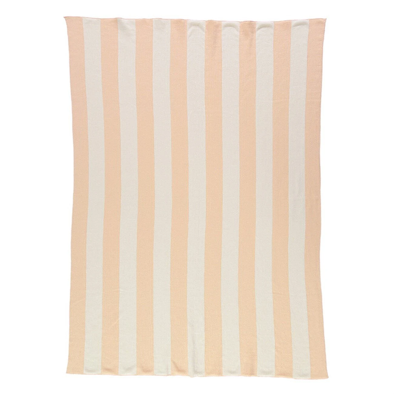 Çizgili Battaniye - Şeftali & Fildişi