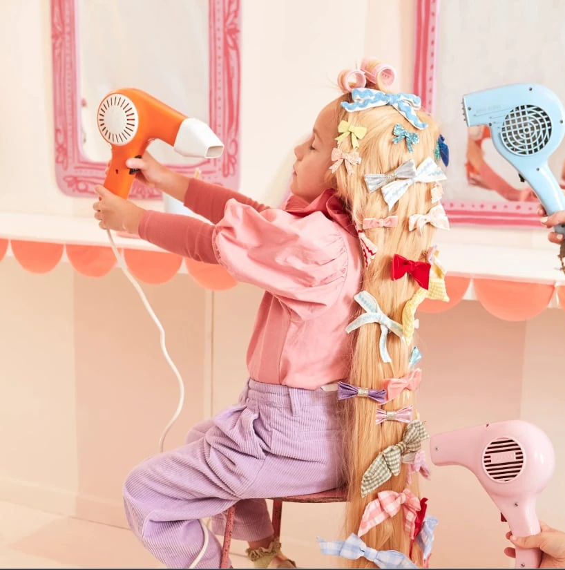 Ric Rac Bow Hair Clips - Kurdele Saç Tokası (x5)