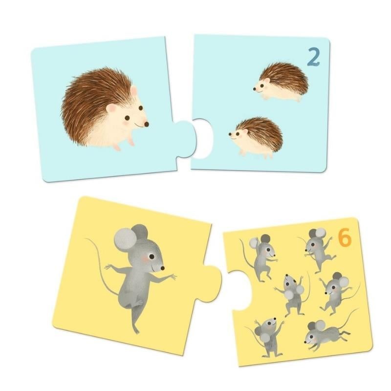 Djeco İkili Puzzle - Baby Animals