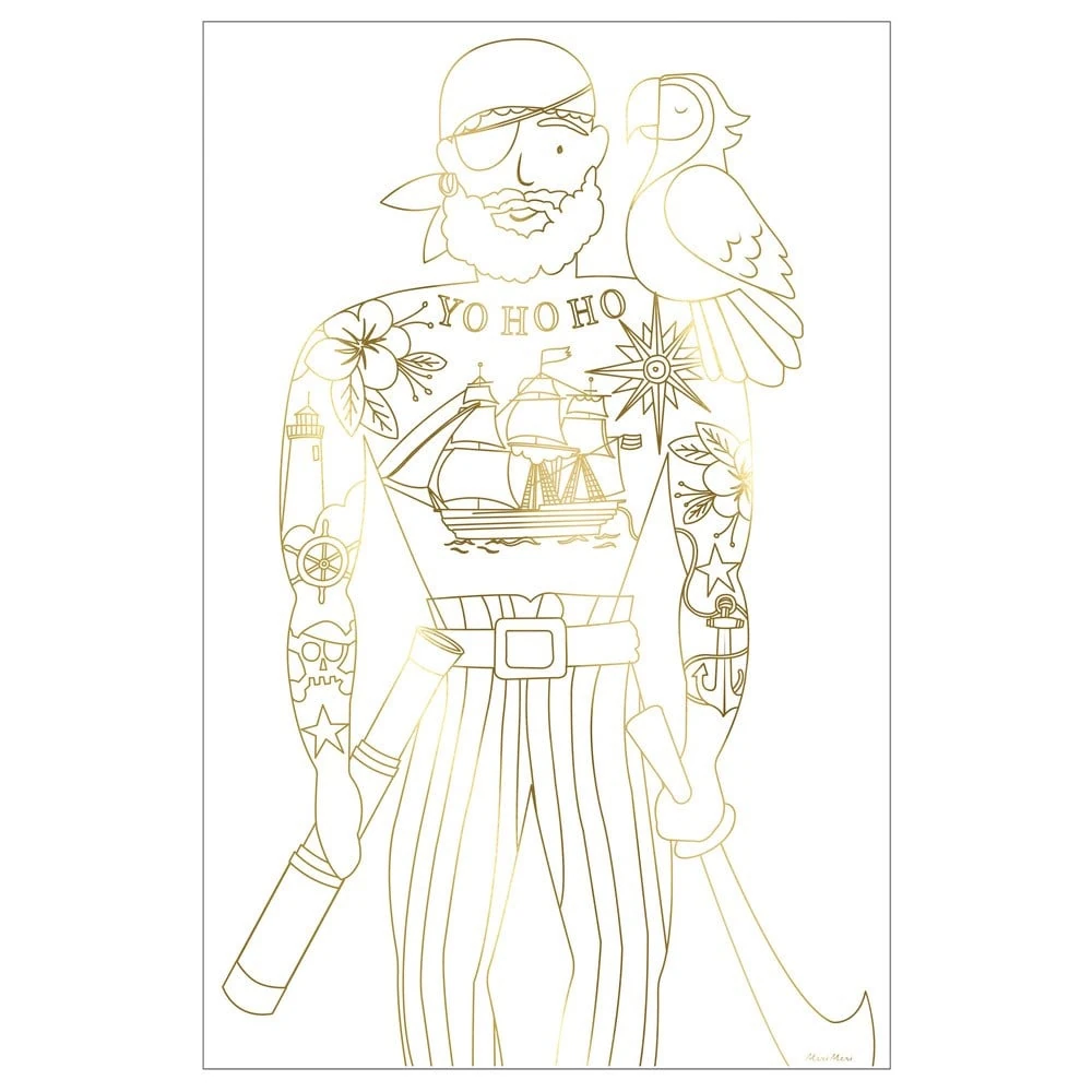 Pirate Colouring Posters - Korsan Boyamalı Poster