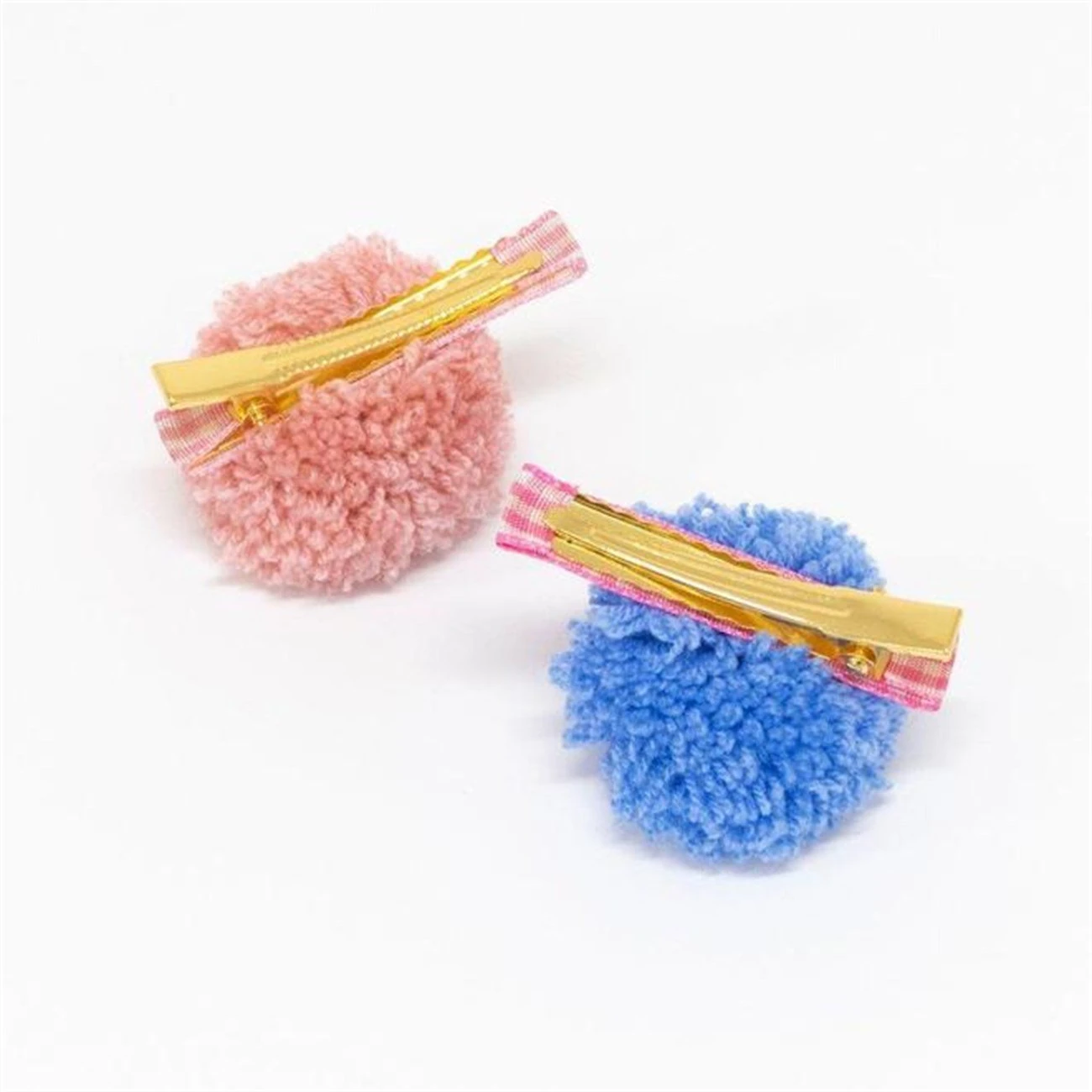 Big Pom Pom Hair Clips - Ponponlu Büyük Tokalar