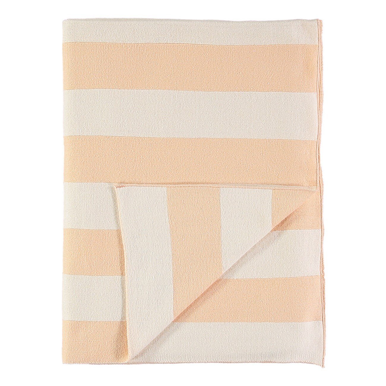 Çizgili Battaniye - Şeftali & Fildişi