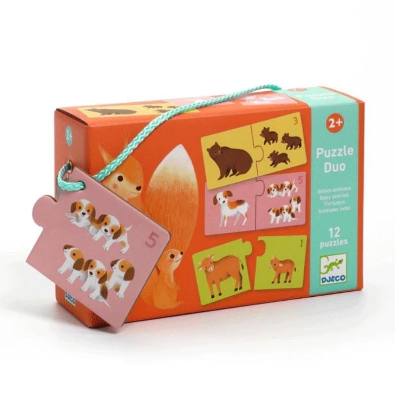 Djeco İkili Puzzle - Baby Animals