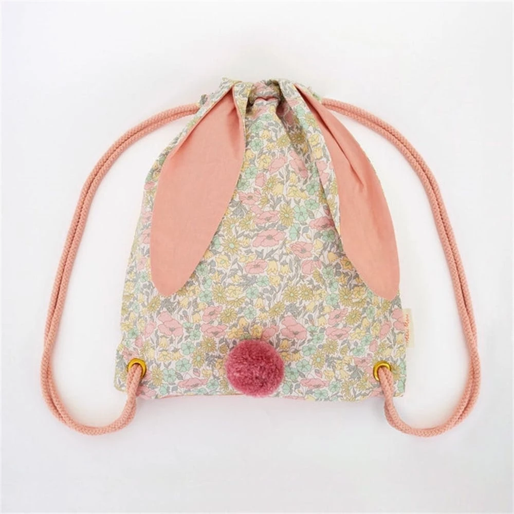 Floral Bunny Backpack - Çiçekli Tavşan Sırt Çantası