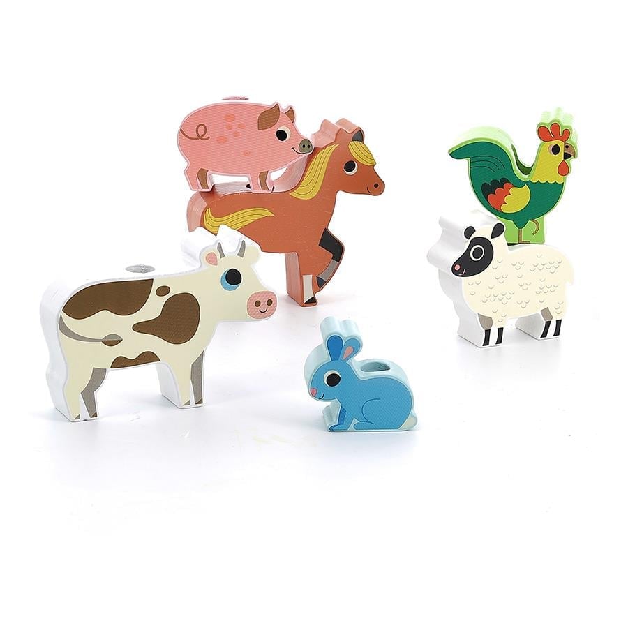 Ahşap Hayvanlar Traktörü - Çiftlik