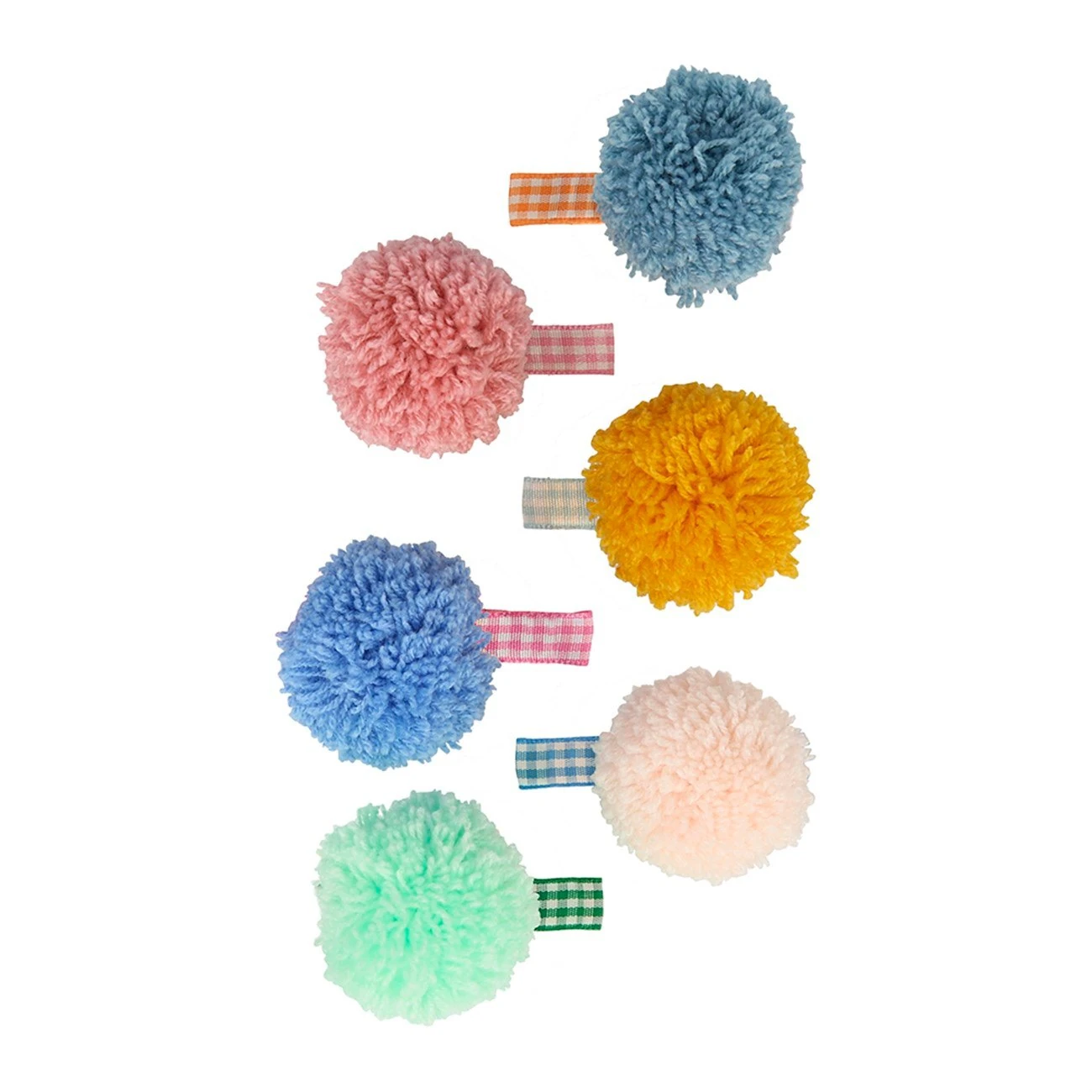 Big Pom Pom Hair Clips - Ponponlu Büyük Tokalar