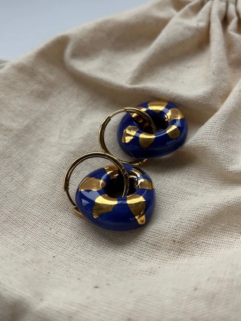 El Yapımı Seramik Küpe