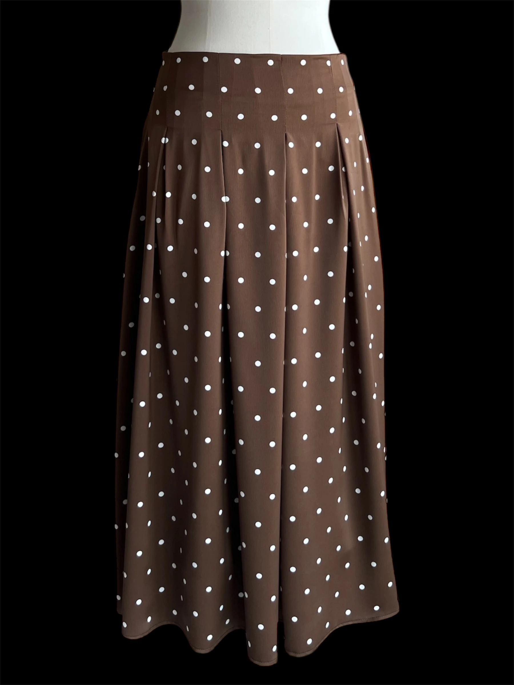 Limited: Puantiyeli Kahverengi Etek | SIYENDAS