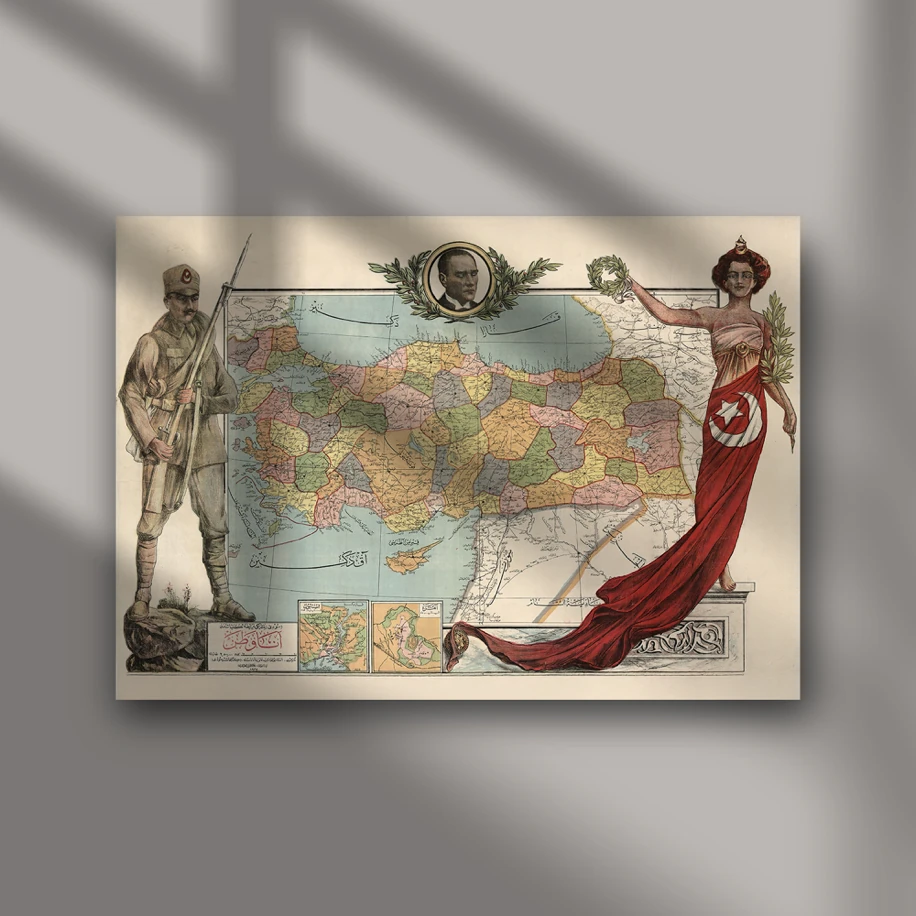 1927 Anavatan Haritası Posteri (A3)