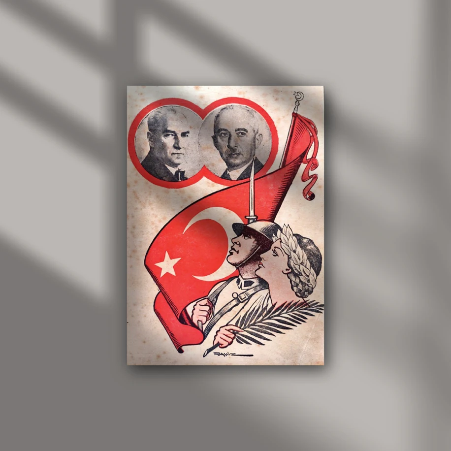 Atatürk ve İnönü Propaganda Posteri (A5)