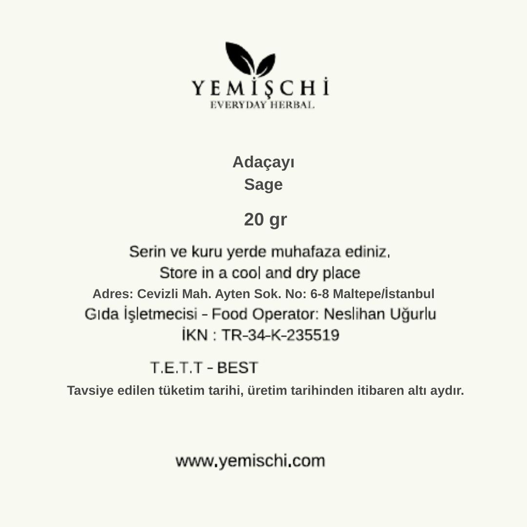 Cam Kavanozda Adaçayı-20gr