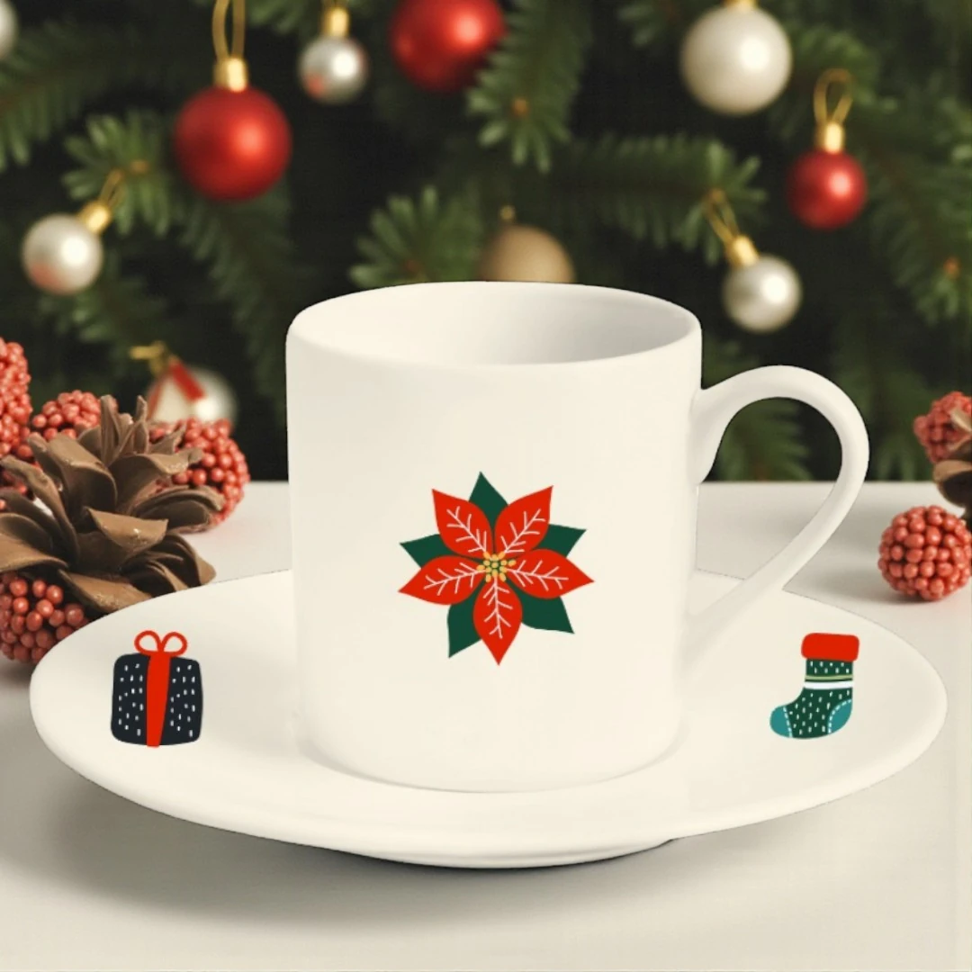 Yılbaşı Temalı Kahve Fincanı – Yeni Yıl Hediyesi