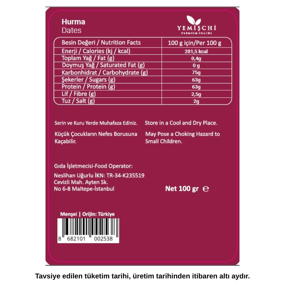 Hurma 100gr (Filistin)