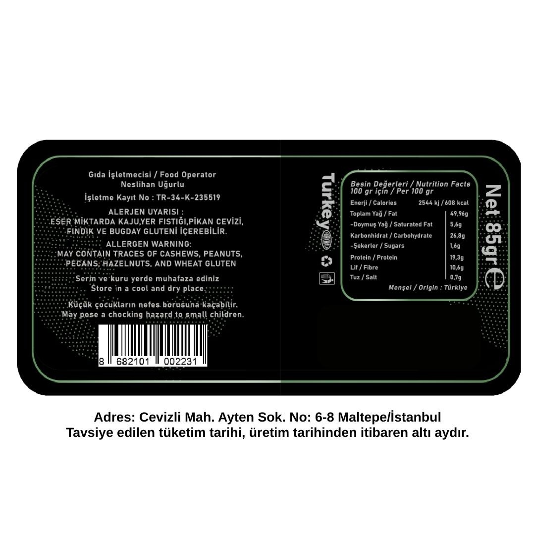 Cam Kavanozda Kabuklu Antep Fıstığı 85gr ( Kavrulmuş)