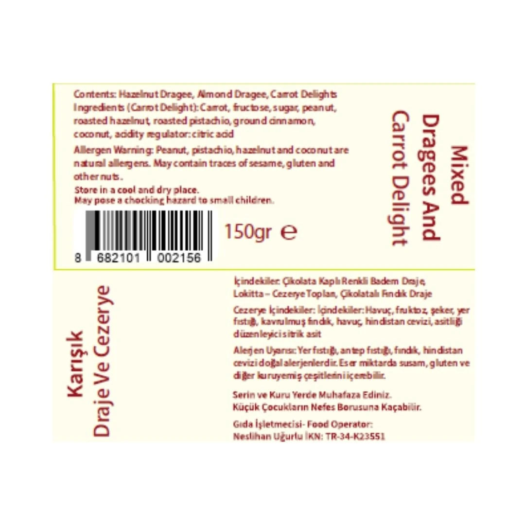 Karışık Draje ve Cezerye Kutusu -Renkli, Şık, Lezzetli!