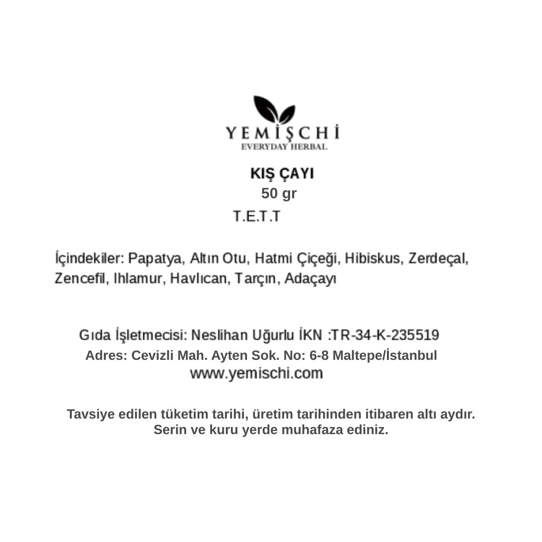 Doğal Kış Çayı Karışımı