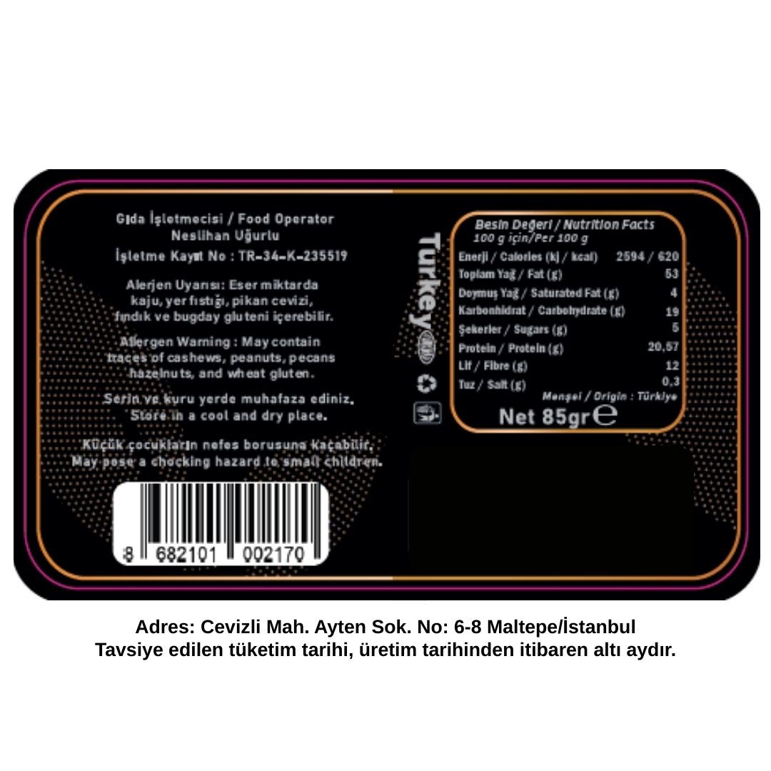 Cam Kavanozda Kavrulmuş Badem İçi 85gr (Amerikan)