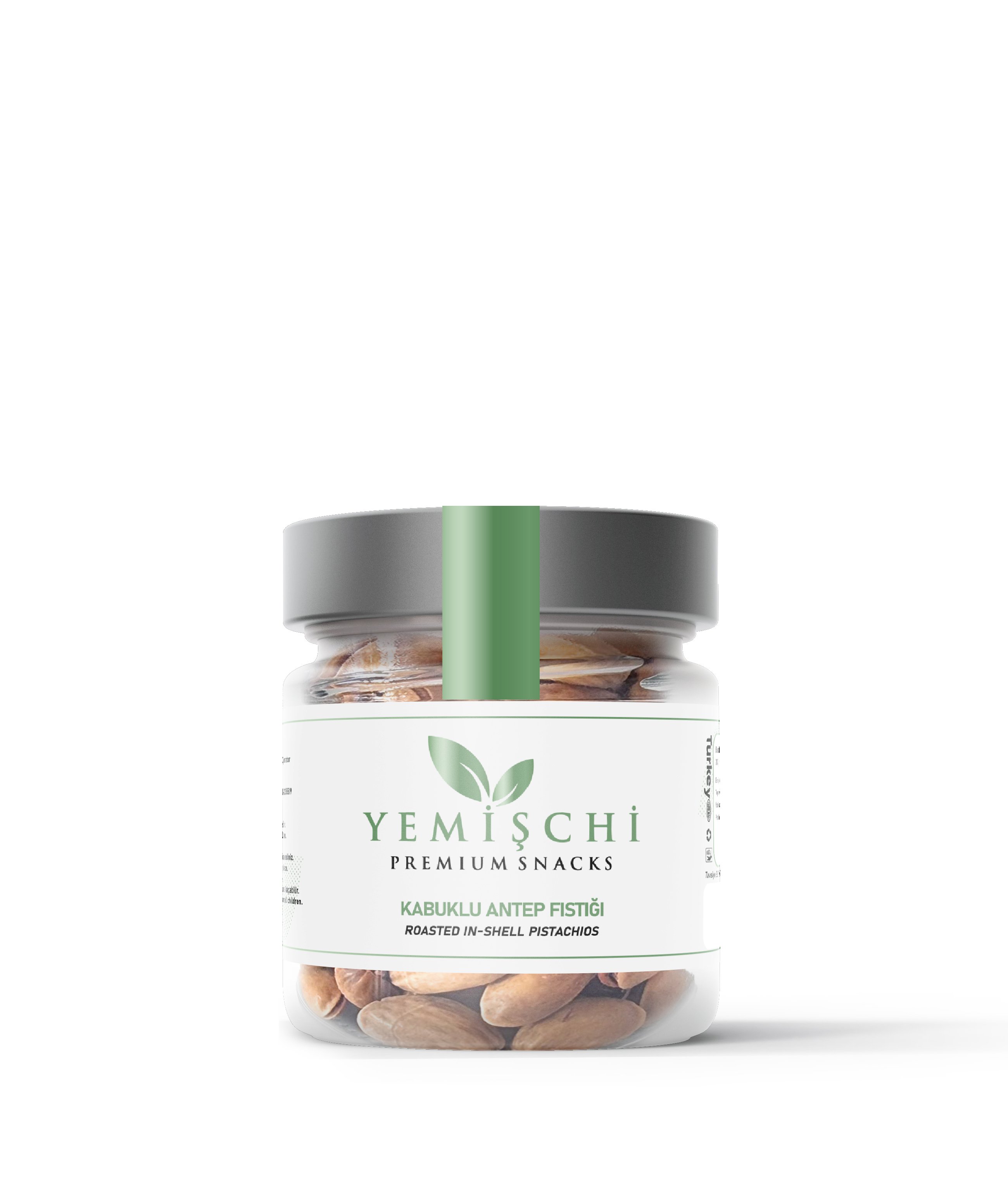 Cam Kavanozda Kabuklu Antep Fıstığı 120gr (Kavrulmuş)
