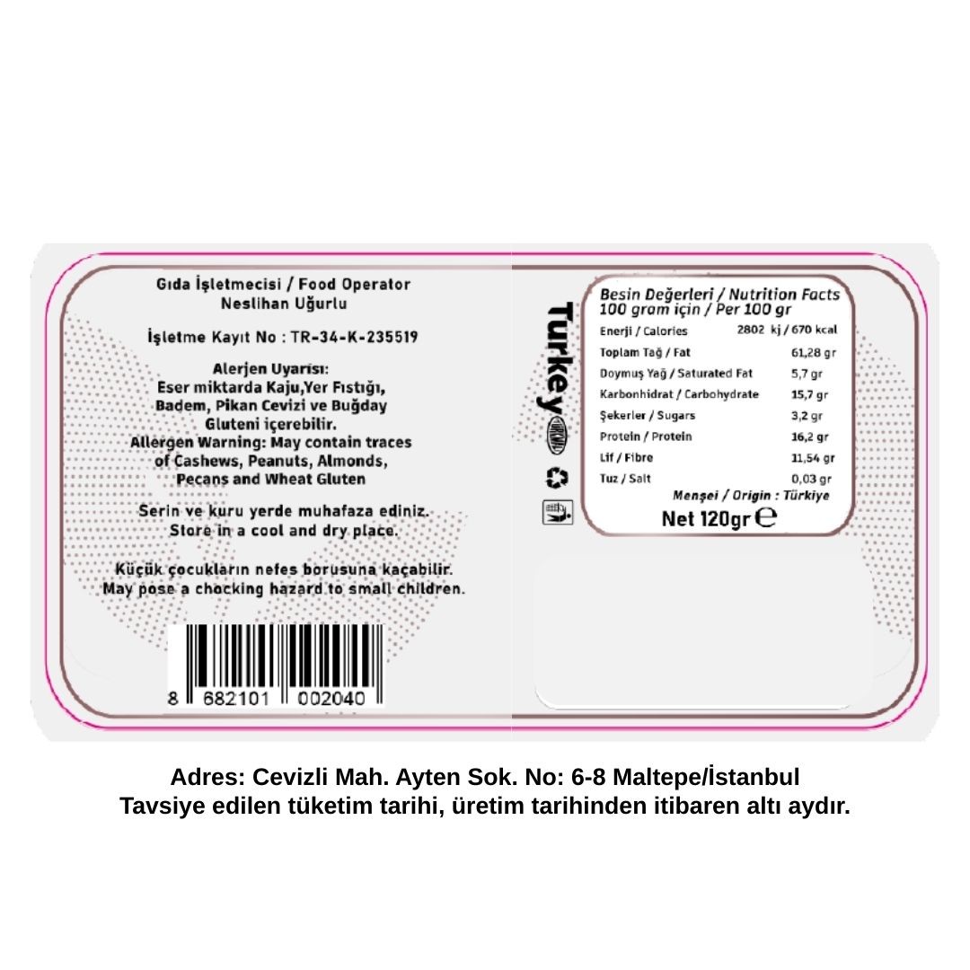 Cam Kavanozda Çifte Kavrulmuş Fındık İçi 120gr (Giresun Kalite)