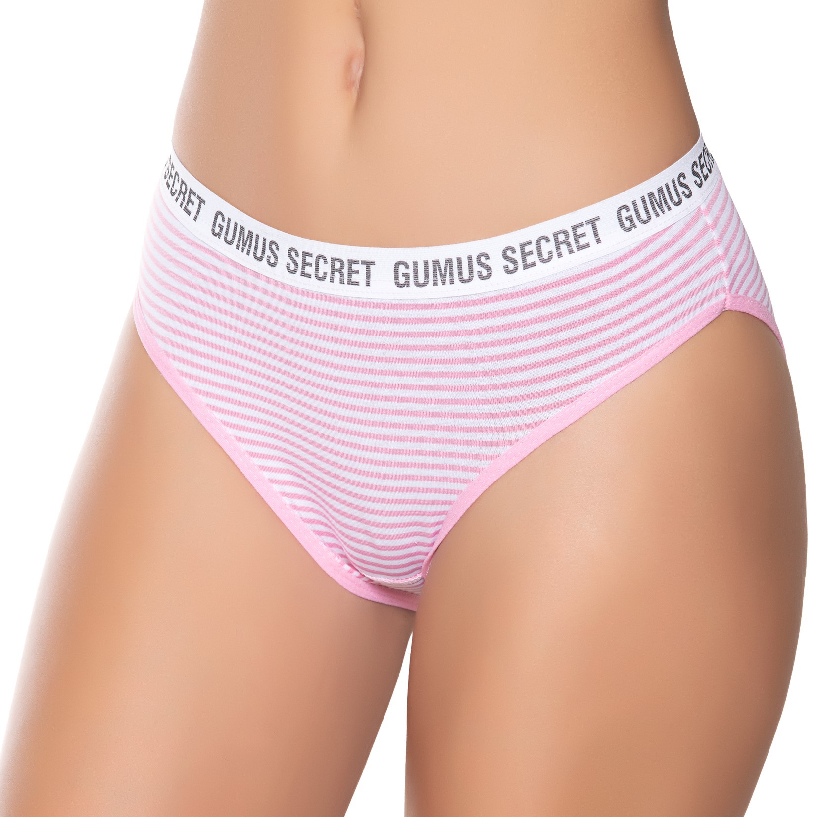 6063 Kadın Likralı Kemerli Lastik "Gümüş Secret" Bikini