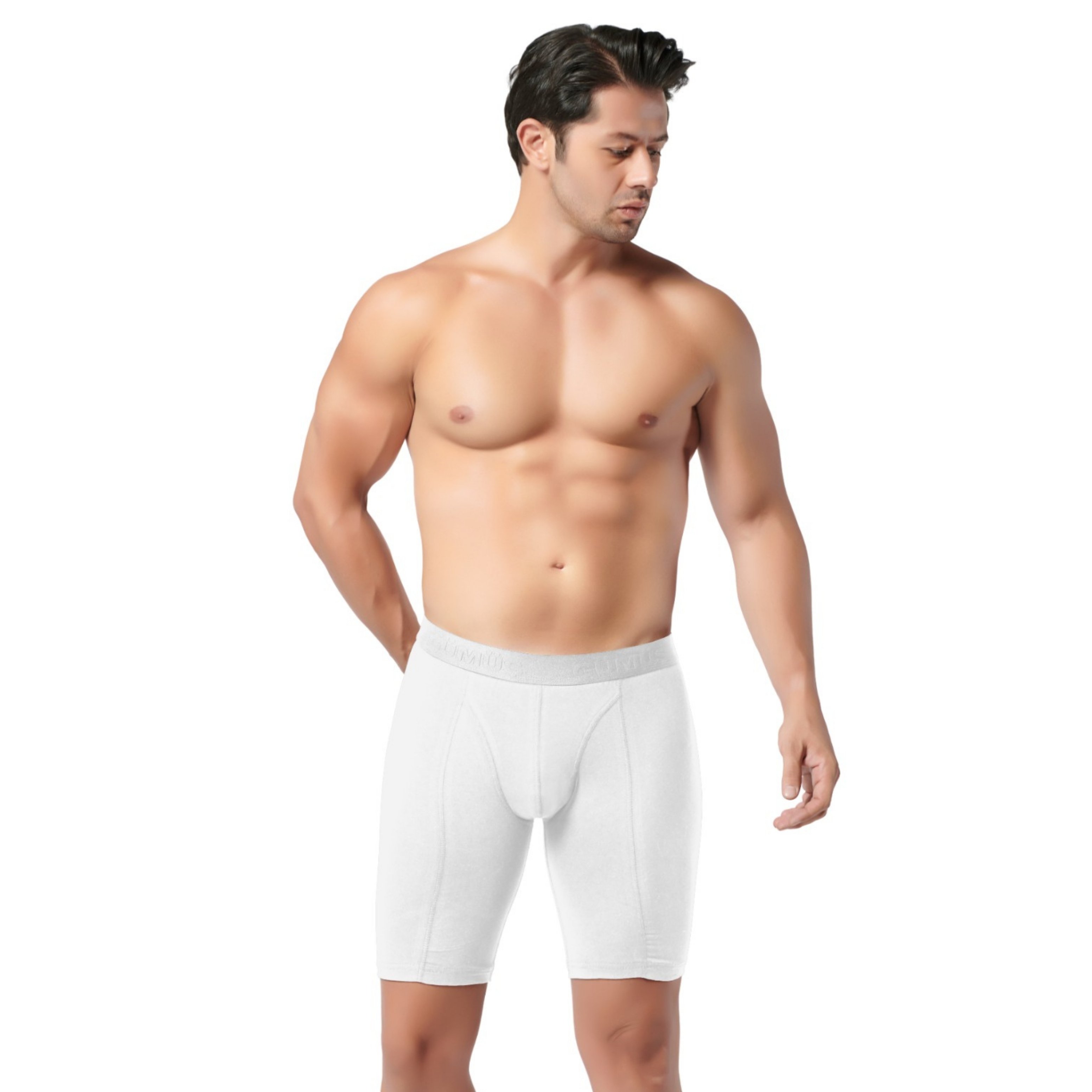 4074 Erkek Likralı Uzun Boxer