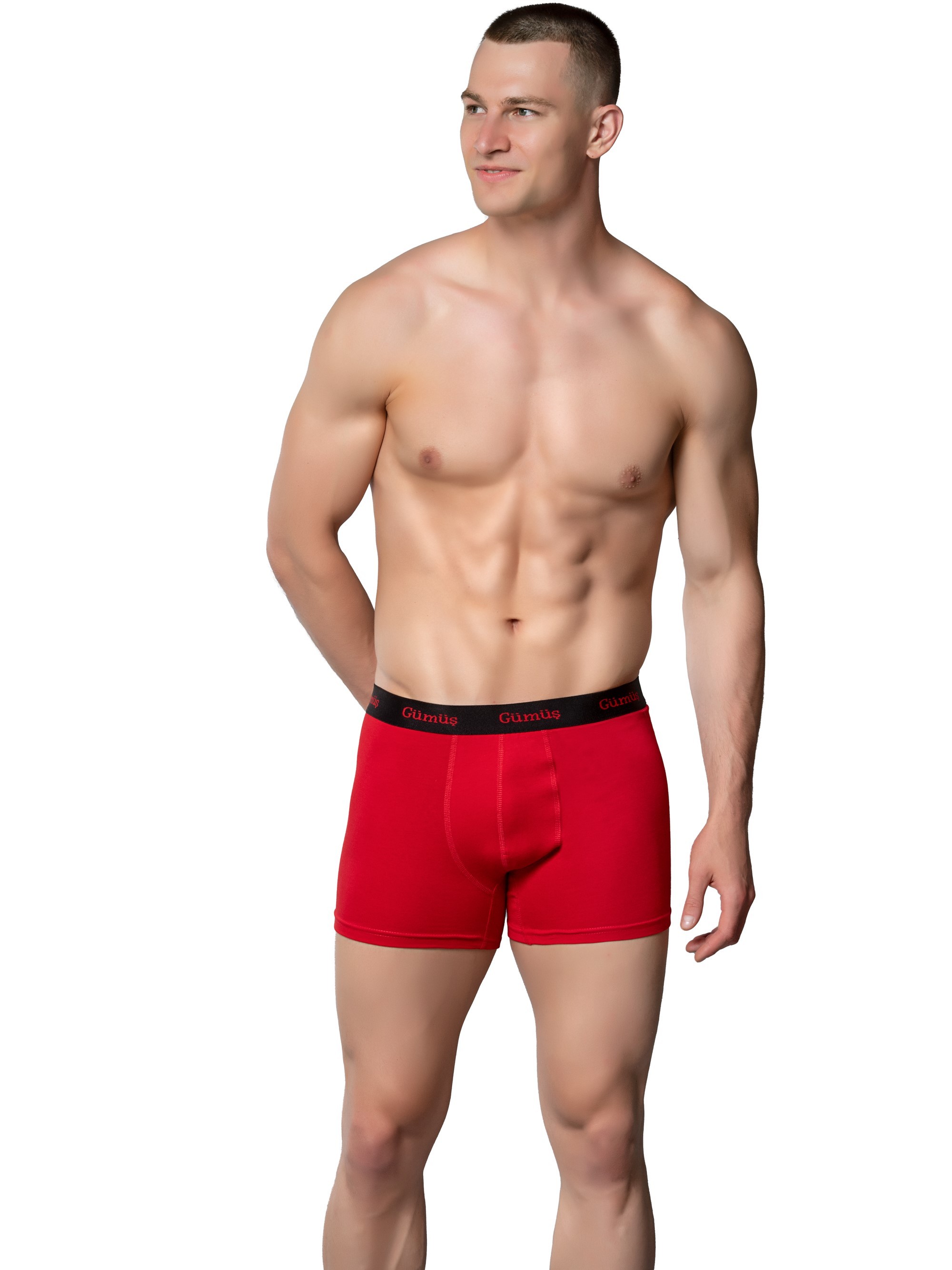 3074 Erkek Likralı Spor Boxer