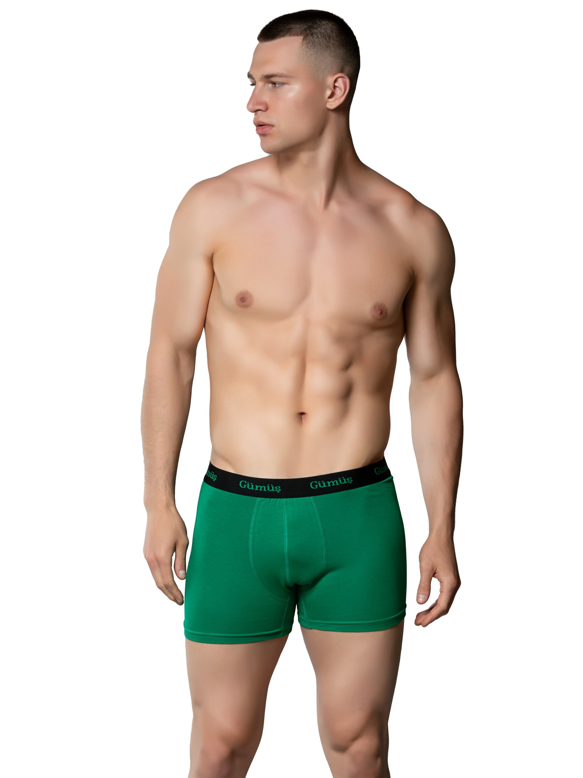 3074 Erkek Likralı Spor Boxer