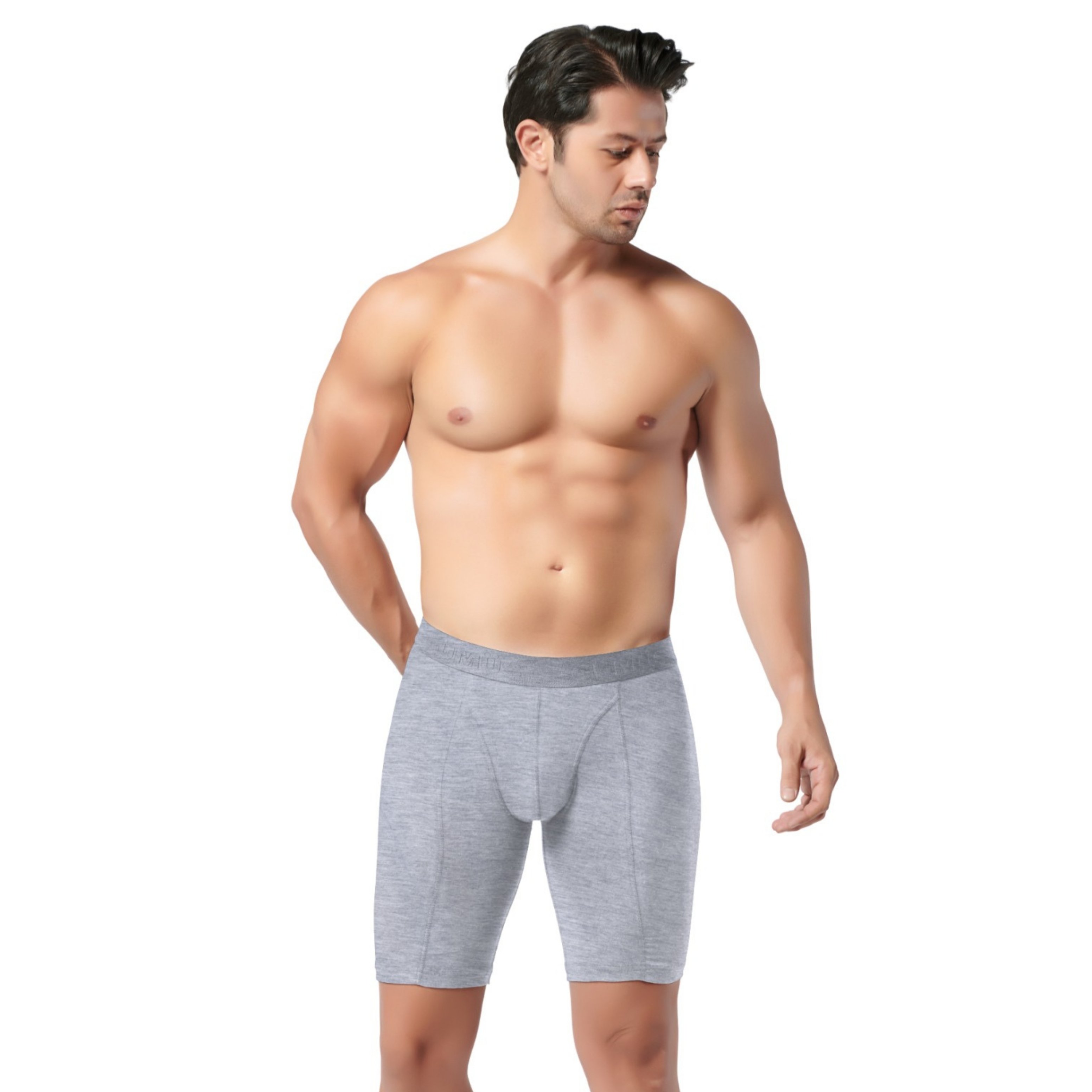 4074 Erkek Likralı Uzun Boxer